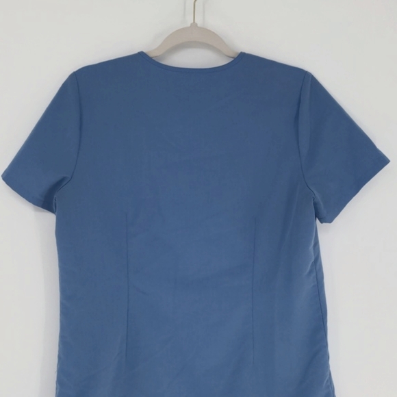 Figs Women's Casma Three-Pocket Scrub Top Size Small Blue V Neck Hospital Office - Picture 11 of 13